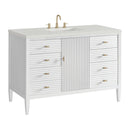 James Martin Myrrin 48" Single Bathroom Vanity, Bright White