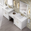 James Martin Bellshire 96" Double Bathroom Vanity, Bright White