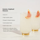 Gatsby Highball Glasses Set of 2 by Viski