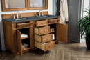 James Martin Bristol 60" Double Bathroom Vanity, Saddle Brown