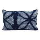 Blue Throw Pillow for couch 14" X 24"