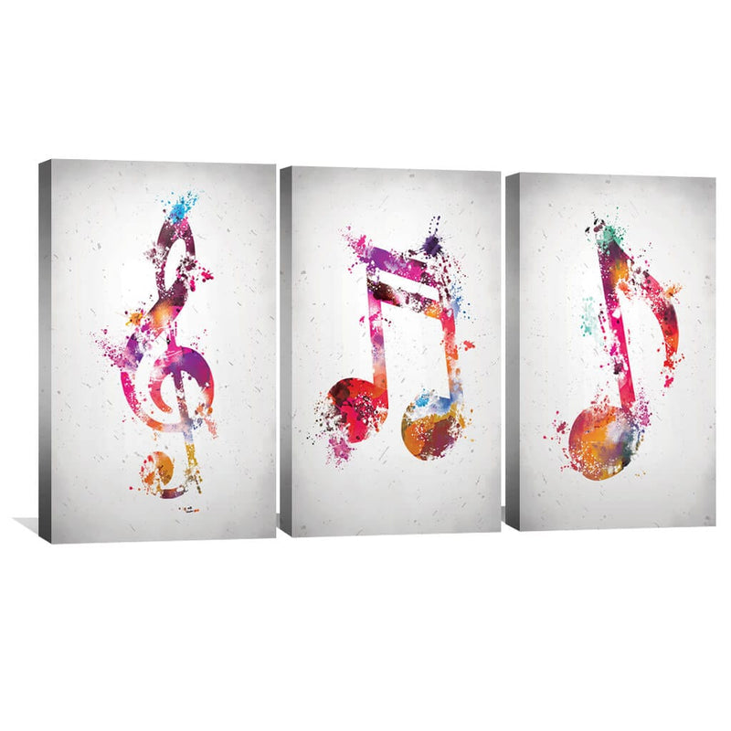 Vibing Musical Notes Canvas