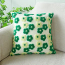 Vibrant 3d floral jacquard pillow case living room cushion cover by Decorbites
