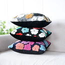 Vibrant 3d floral jacquard pillow case living room cushion cover by Decorbites