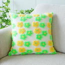 Vibrant 3d floral jacquard pillow case living room cushion cover by Decorbites
