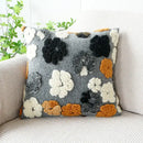 Vibrant 3d floral jacquard pillow case living room cushion cover by Decorbites