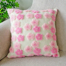 Vibrant 3d floral jacquard pillow case living room cushion cover by Decorbites