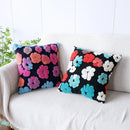 Vibrant 3d floral jacquard pillow case living room cushion cover by Decorbites
