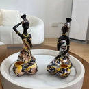 Vibrant african black woman candlestick – living room exotic decor by Decorbites