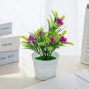 Vibrant artificial flowers bonsai vase set for living room decor by Decorbites