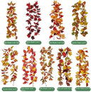 Vibrant autumn harvest hanging decoration living room leaf garland by Decorbites
