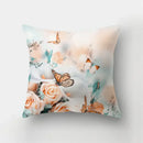 Vibrant butterfly flower pillow case living room cushion cover by Decorbites