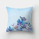 Vibrant butterfly flower pillow case living room cushion cover by Decorbites
