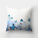 Vibrant butterfly flower pillow case living room cushion cover by Decorbites