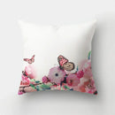 Vibrant butterfly flower pillow case living room cushion cover by Decorbites