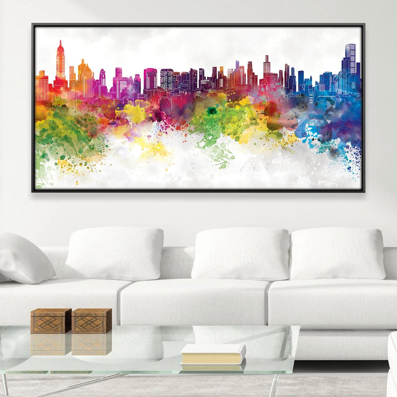 Vibrant City Canvas