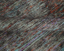 Vibrant Colorful Rust, Violet, Charcoal, Silver and Aqua Modern Abstract Flat Woven 8x10 wool Area Rug