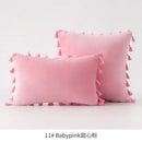 Vibrant fringed tassel velvet pillowcase for living room decor by Decorbites