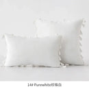 Vibrant fringed tassel velvet pillowcase for living room decor by Decorbites