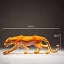 GobekUsa Leopard Cheetah Resin Animal Sculptures for Home Decor