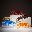 GobekUsa Leopard Cheetah Resin Animal Sculptures for Home Decor