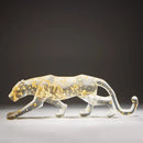 GobekUsa Leopard Cheetah Resin Animal Sculptures for Home Decor