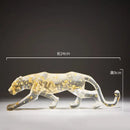GobekUsa Leopard Cheetah Resin Animal Sculptures for Home Decor