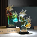 GobekUsa Gradient Goldfish Resin Sculpture - Home Decoration