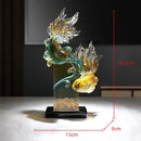 GobekUsa Gradient Goldfish Resin Sculpture - Home Decoration