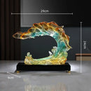 GobekUsa Gradient Goldfish Resin Sculpture - Home Decoration