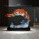 GobekUsa Gradient Goldfish Resin Sculpture - Home Decoration