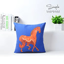 Vibrant horse pattern decorbites cotton linen sofa pillowcase living room by Decorbites