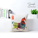 Vibrant horse pattern decorbites cotton linen sofa pillowcase living room by Decorbites