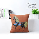Vibrant horse pattern decorbites cotton linen sofa pillowcase living room by Decorbites