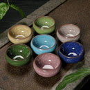 Vibrant ice cracking ceramic tea cup set dining room kitchen decor by Decorbites