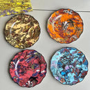 GobekUsa Jungle Flower Bone China Dining Plates Set - Kitchen Tableware Dinnerware