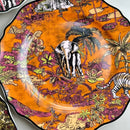 GobekUsa Jungle Flower Bone China Dining Plates Set - Kitchen Tableware Dinnerware