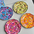 GobekUsa Jungle Flower Bone China Dining Plates Set - Kitchen Tableware Dinnerware