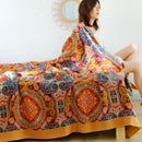 GobekUsa 100% Cotton Nordic Throw Blanket - Soft Gauze Bedspread for Bedroom & Sofa
