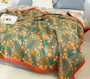 GobekUsa 100% Cotton Nordic Throw Blanket - Soft Gauze Bedspread for Bedroom & Sofa