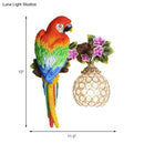 GobekUsa Parrot Wall Sconce with Crystal Lampshade - Gold Finish, Right/Left