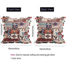 Vibrant patchwork ethnic boho throw pillow covers living room decor by Decorbites