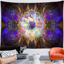 Vibrant pink and purple mandala chakra tapestry bedroom wall decor by Decorbites