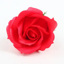 Vibrant red rose bath flower set bathroom decor soap flowers by Decorbites