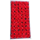 Vibrant red rose bath flower set bathroom decor soap flowers by Decorbites