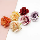 Vibrant silk artificial roses wedding and living room decor by Decorbites