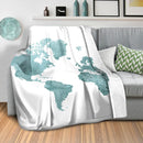 Vibrant World Map A Blanket