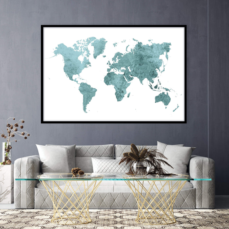 Vibrant World Map Canvas