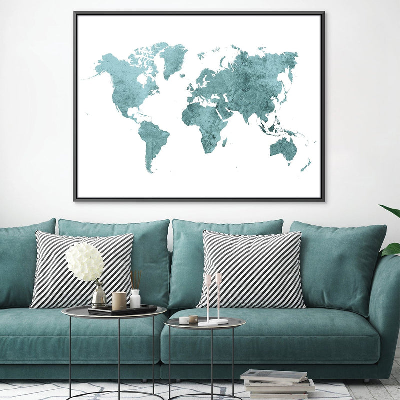 Vibrant World Map Canvas