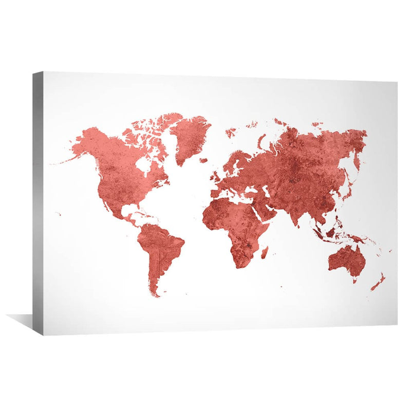 Vibrant World Map Canvas